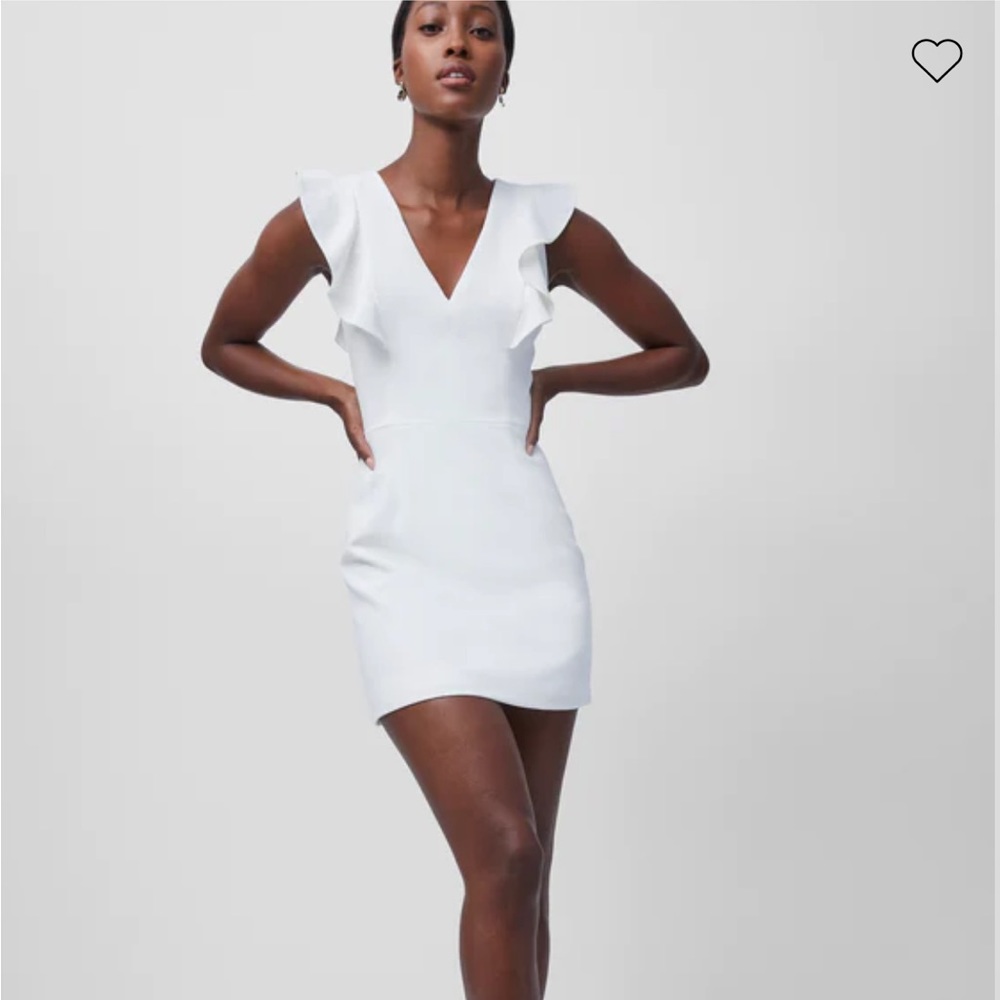 FRENCH CONNECTION Whisper Ruffle V Neck Dress Size 10